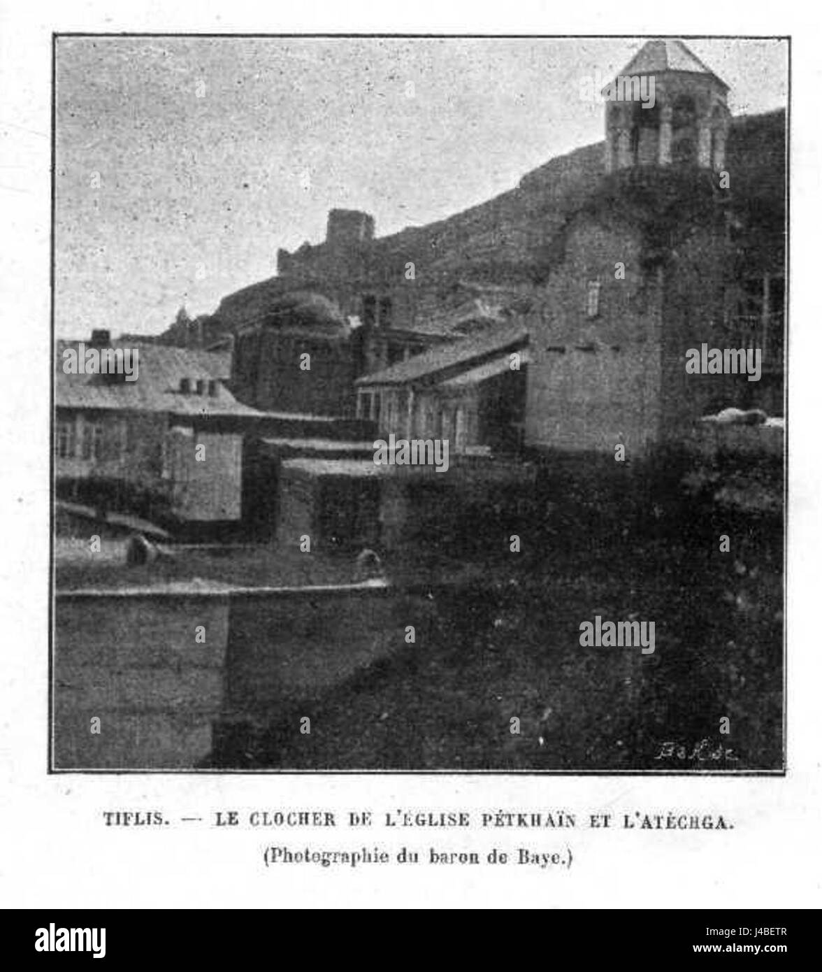 Petkhain church and Ateshgah, Tbilisi (Baron de Baye photo) Stock Photo