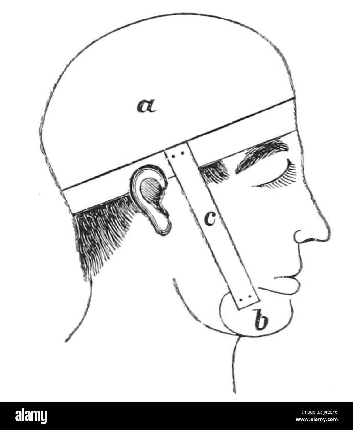 PSM V11 D725 Head brace to eliminate snoring Stock Photo
