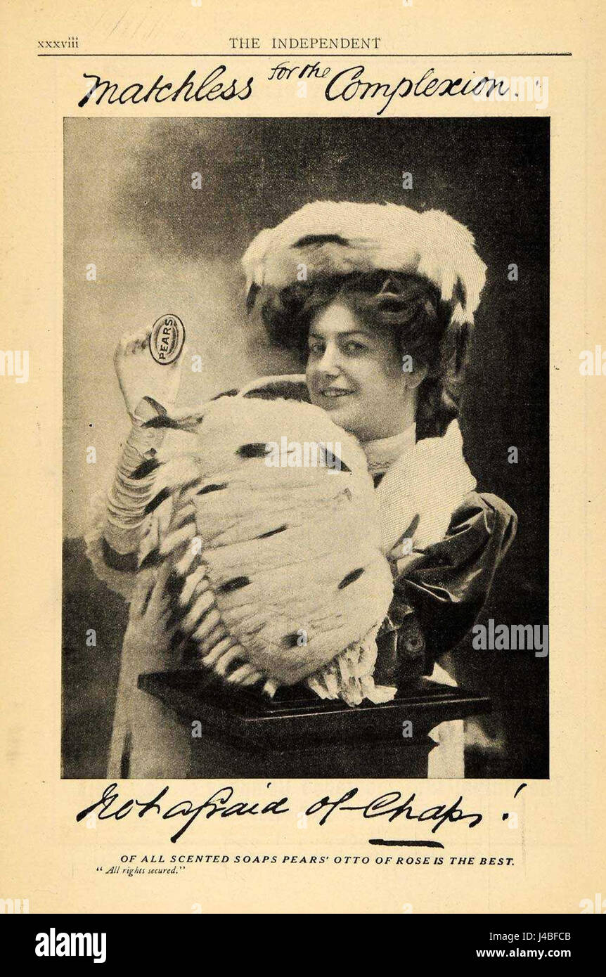 Pears' soap Otto of Rose 1907, advertisement Stock Photo