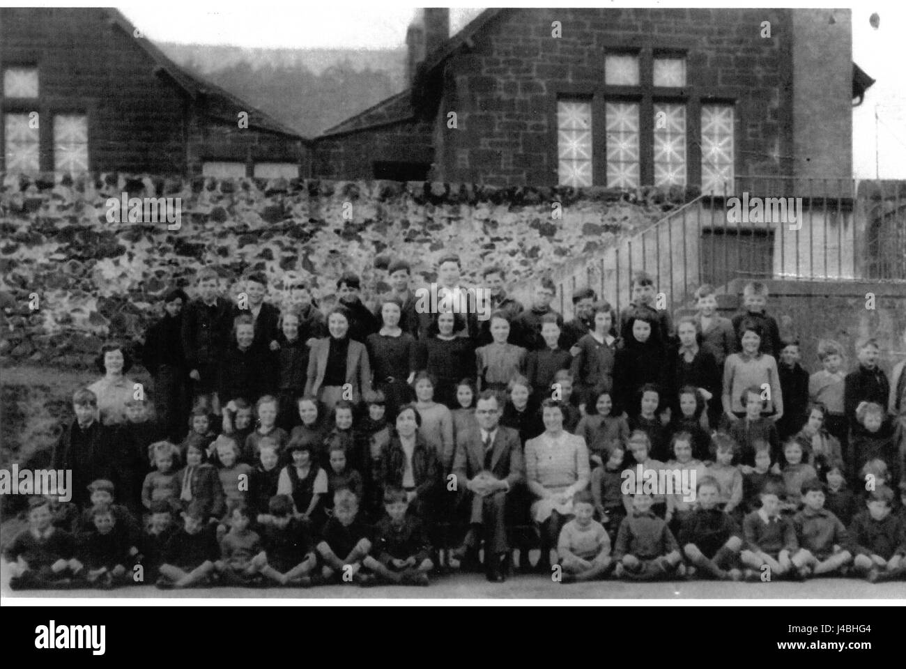 Pupils Staff Of Greenhills School Barrmill Ayrshire Stock Photo Alamy