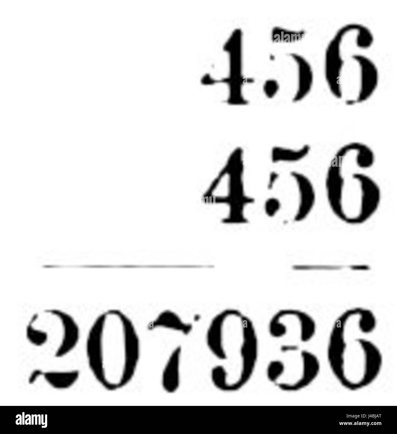 PSM V16 D220 Old Mathematical calculation 6 Stock Photo - Alamy