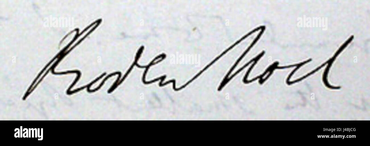 Roden Noel Signature Stock Photo Alamy