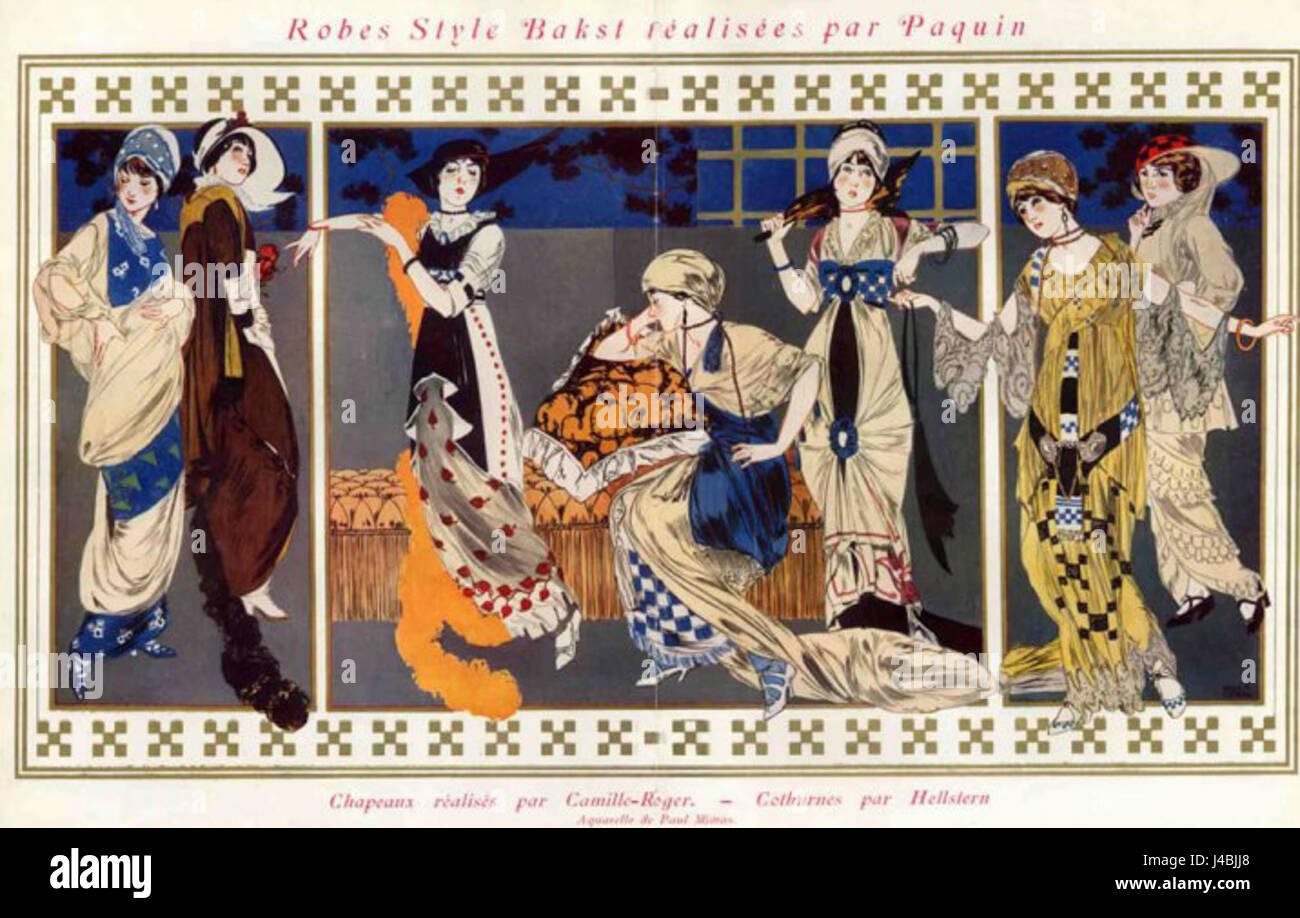 'Robes style Bakst rÃ©alisÃ©es par Paquin' refers to costumes designed ...