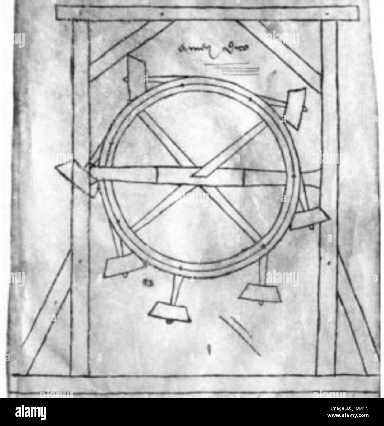 Perpetuum mobile villard de honnecourt Stock Photo