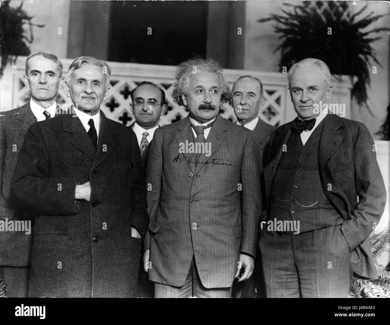 Portrait of Albert Einstein and Others (1879 1955), Physicist Stock Photo