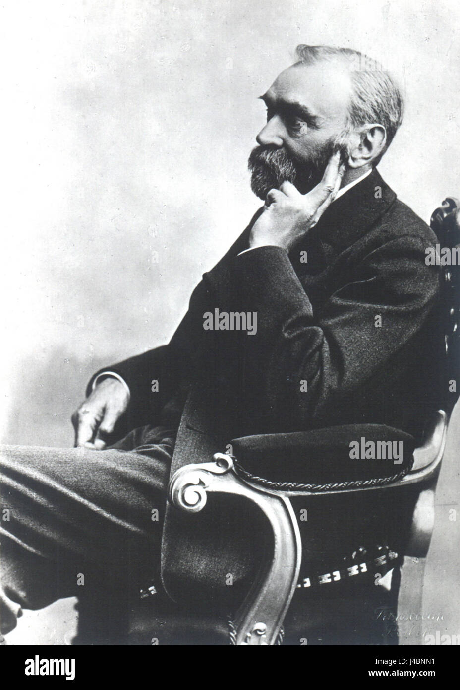 Portrait of Alfred Bernhard Nobel (1833 1896), Chemist (2551039289) Stock Photo
