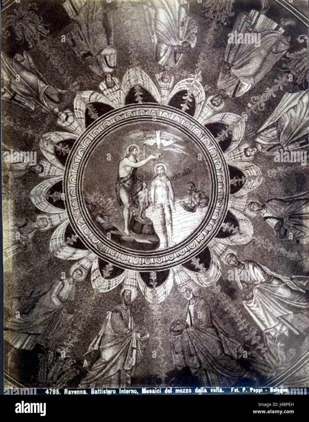 Poppi, Pietro (1833 1914)   n. 4795   Ravenna   Battistero   Interno   Musaici del mezzo della volta Stock Photo