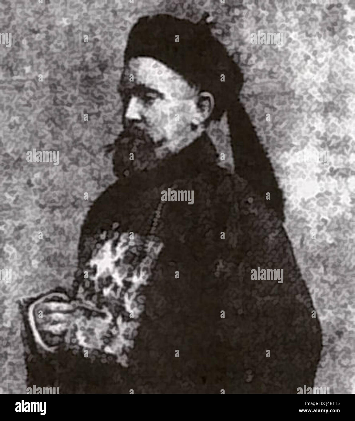 Seated Chinese Ancestor Figure - Horse Hair Beard - 19thC Seated Chinese Ancestor Figure - Horse Hair Beard - 19thC
