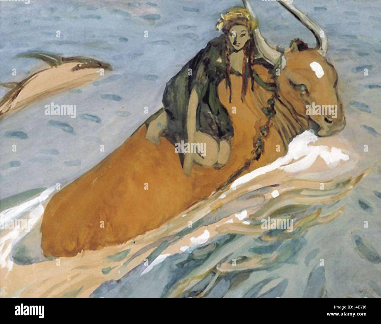 A variation of the famous painting 'Rape of Europa' by Russian artist ...