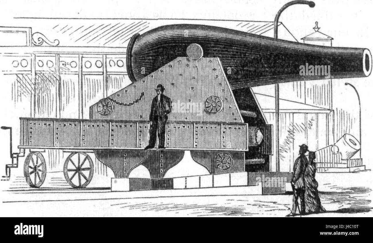 Rodman gun   Centennial Exposition   1876   Project Gutenberg eText 14333 Stock Photo
