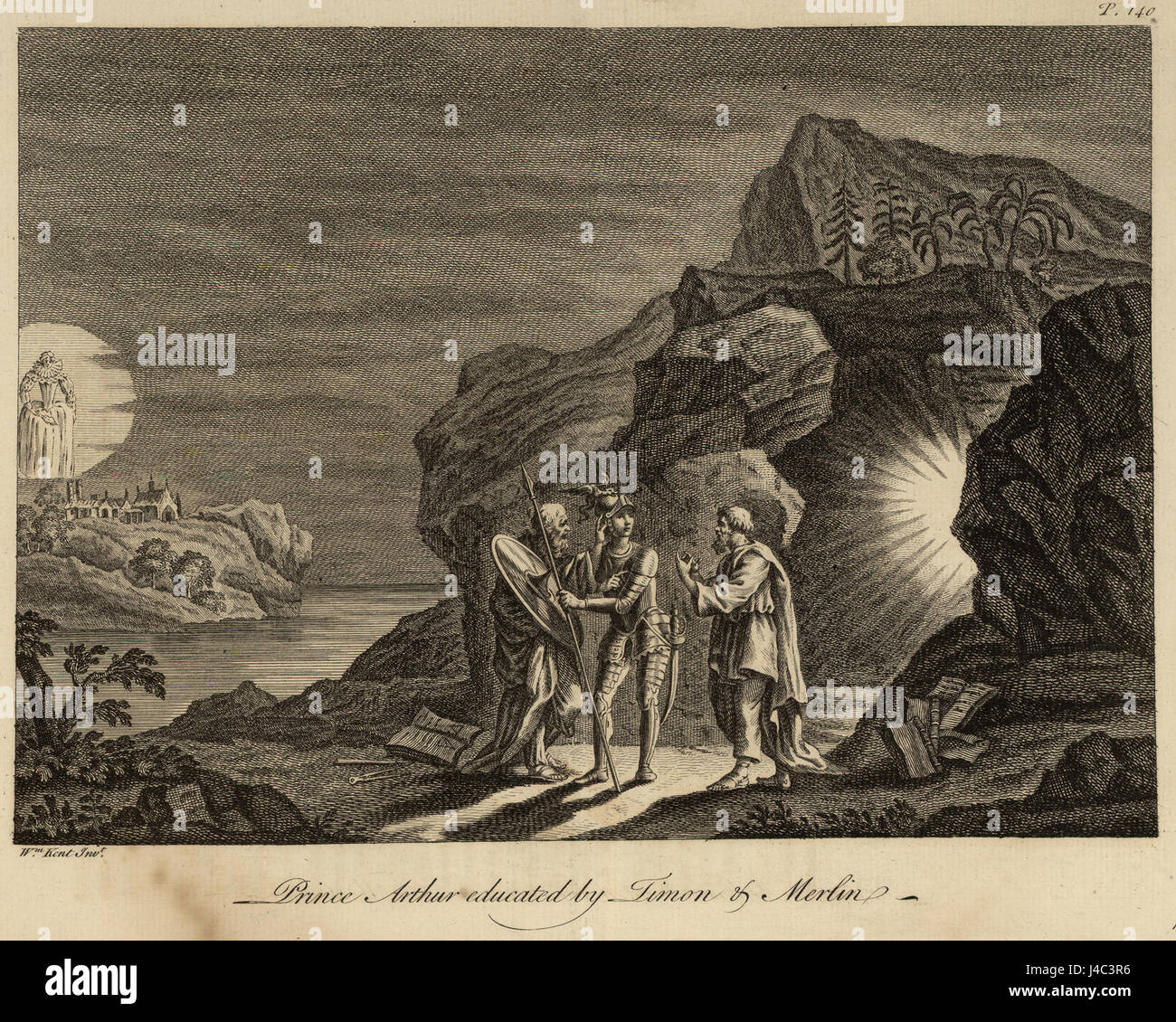 This artwork portrays Prince Arthur receiving education from the ...
