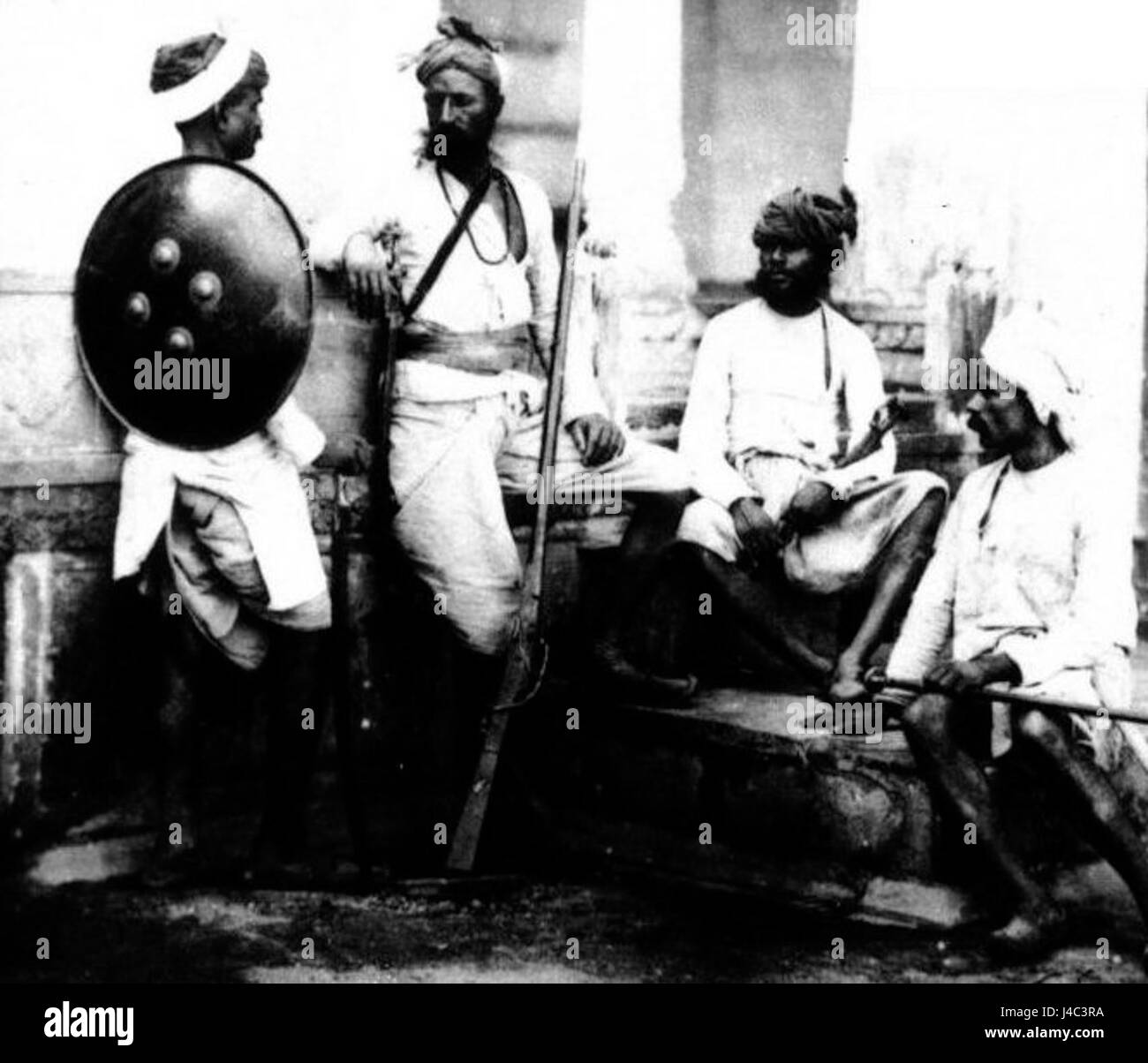 A historical and cultural reference to the Rajputs, a prominent warrior class in India. Known for their military prowess and significant roles in Indian history, the Rajputs were also patrons of the arts and culture. Stock Photo