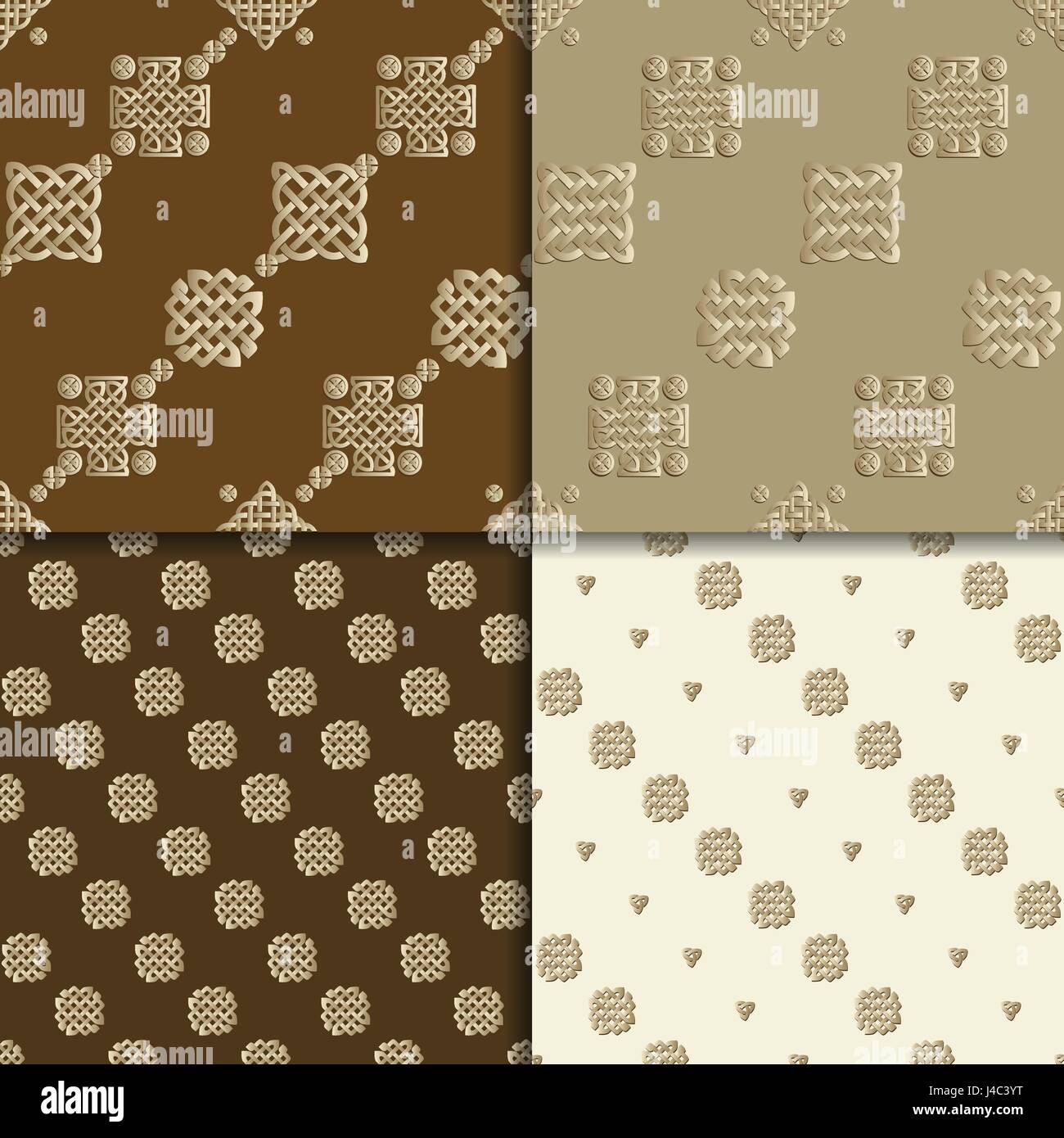 Celtic knot seamless pattern set Stock Vector Image & Art - Alamy