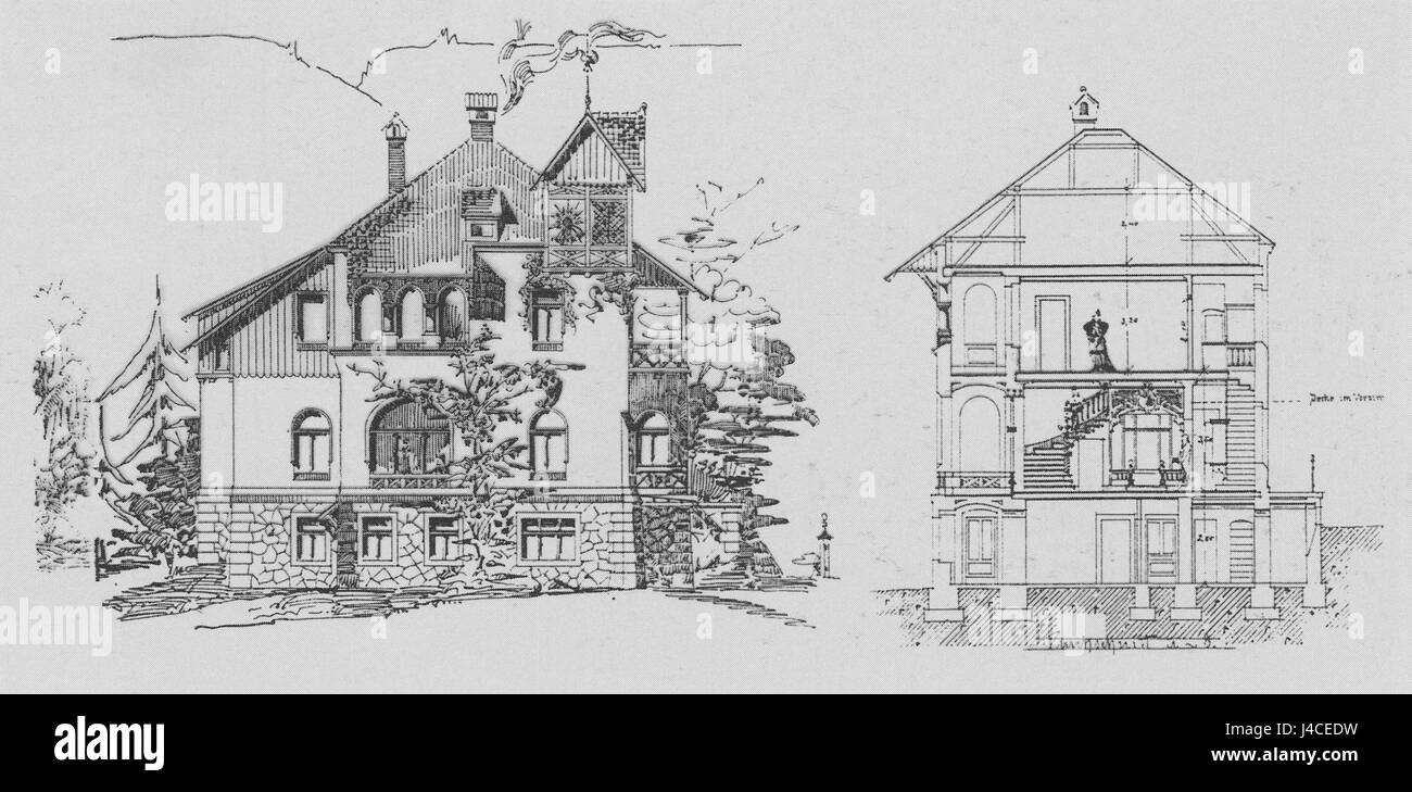 The Radebeul Villa, designed by Oswald Haenel, is a notable ...