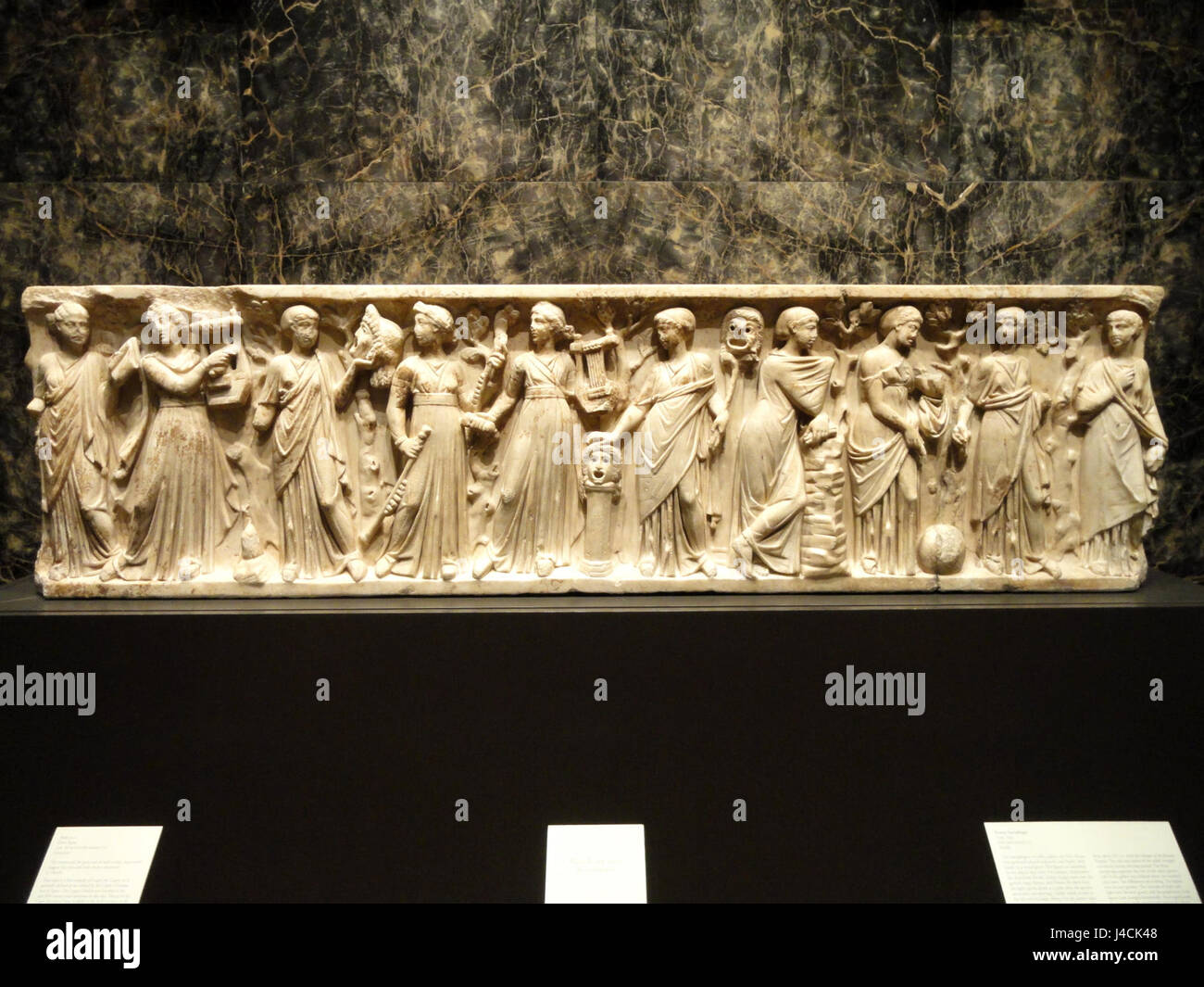 Roman sarcophagus, Italy, mid 2nd century CE   Nelson Atkins Museum of Art   DSC08243 Stock Photo