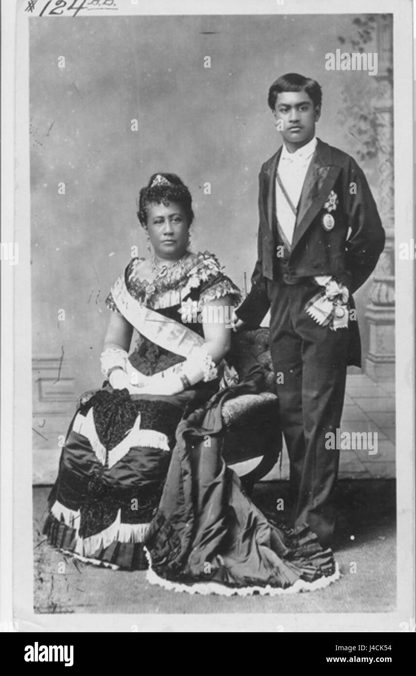 Queen Kapiolani and David Kawananakoa (PP 97 14 007 Stock Photo Alamy