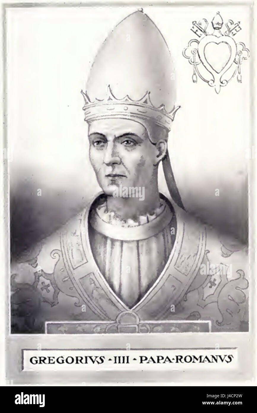 Pope gregory iv stock photo alamy