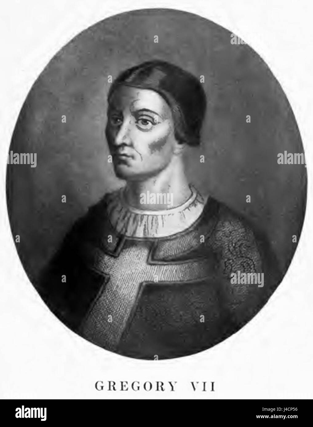 This illustration depicts Pope Gregory VII, a significant figure in the ...
