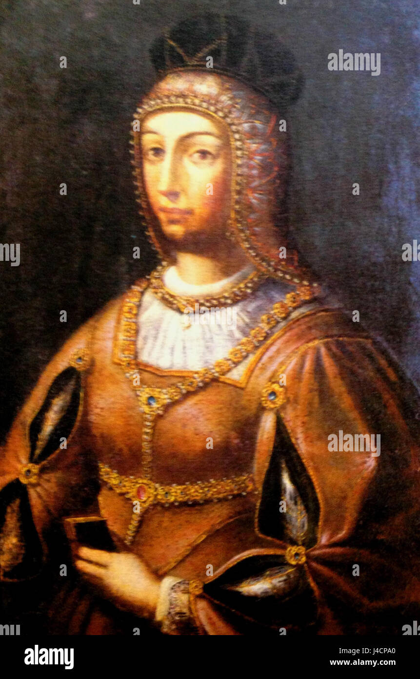 Portrait of Maria of Aragon, Belem Collection Stock Photo