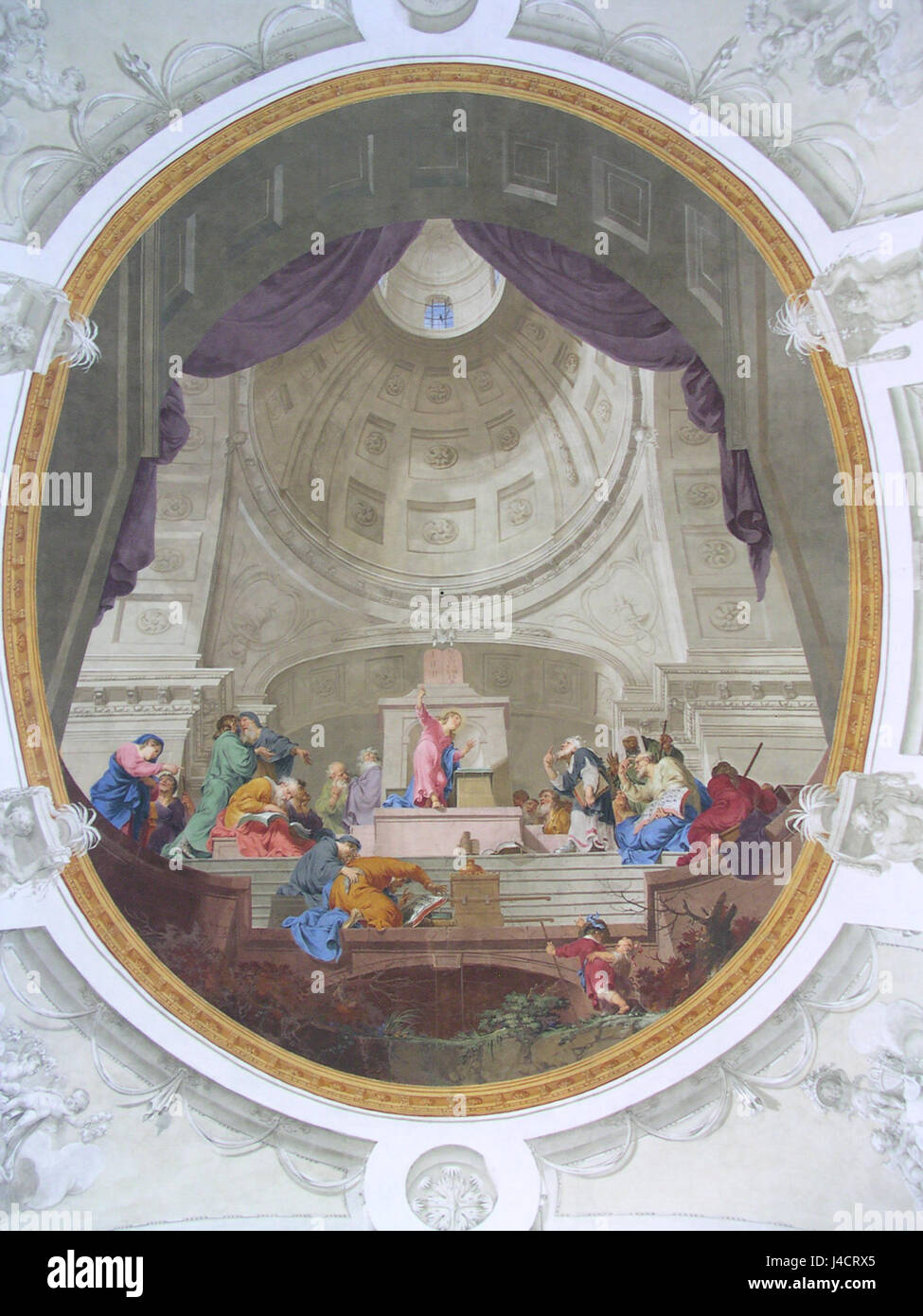 Rot an der Rot Jesus im Tempel Stock Photo - Alamy