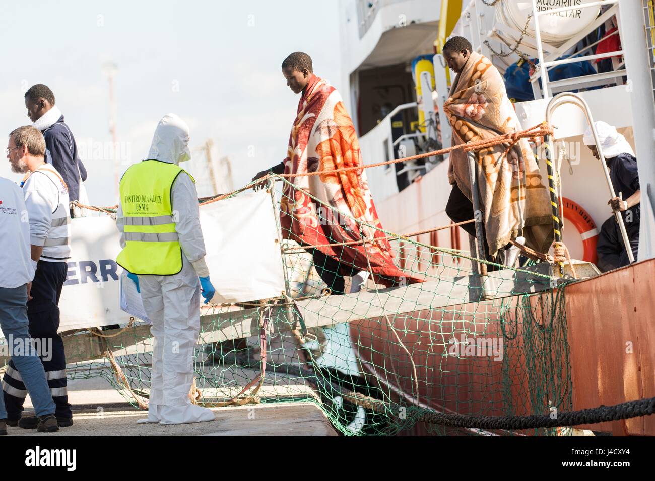 Approximately 300 refugees , who were rescued from distress at sea ...
