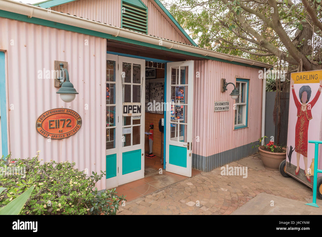 DARLING, SOUTH AFRICA - MARCH 31, 2017: The restaurant and cabaret theatre at Evita se Perron in Darling, a town in the Swartland area of the Western  Stock Photo