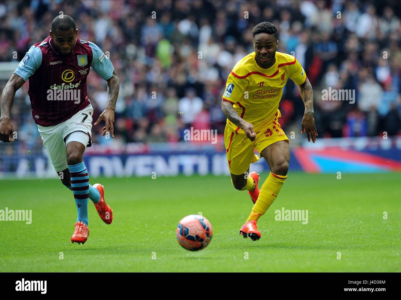 Raheem Sterling Of Liverpool I Aston Villa V Liverpool Wembley Stadium