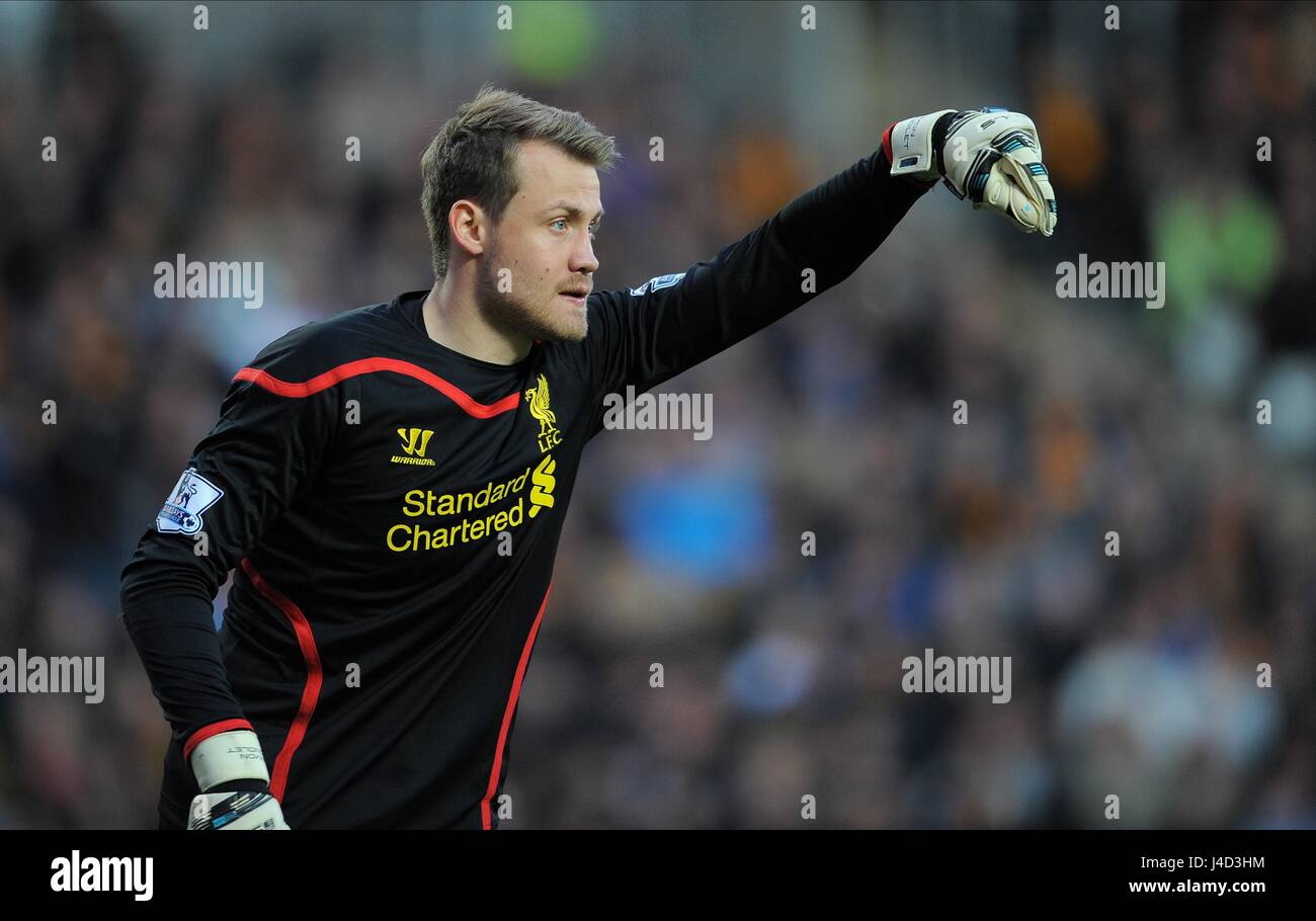 Simon Rugen Liverpool SIMON MIGNOLET LIVERPOOL FC LIVERPOOL FC KC STADIUM HULL ENGLAND 28 ...