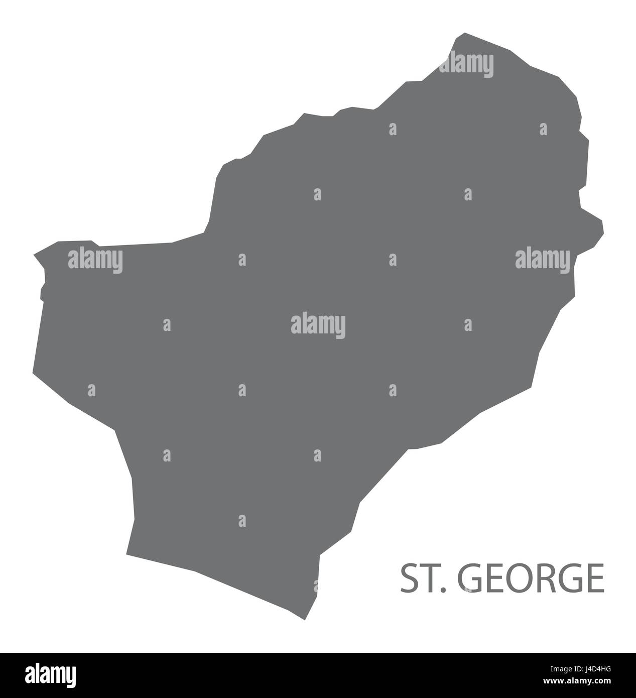 St. Dominica map grey illustration silhouette Stock Vector Image