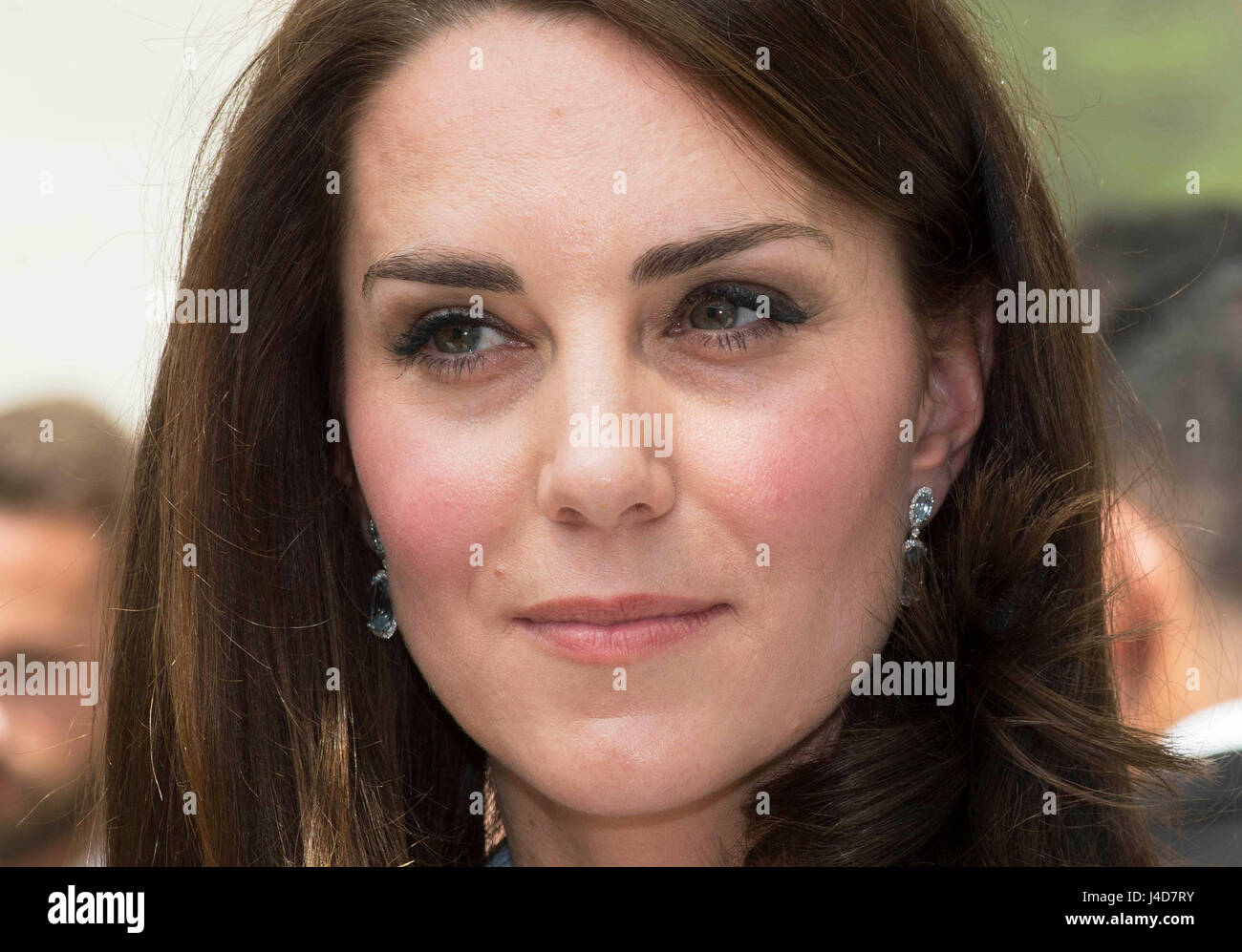 The Duchess of Cambridge visits MUDAM (Musze d'Art Moderne) during a day of visits in Luxembourg where she is attending commemorations marking the 150th anniversary 1867 Treaty of London, that confirmed the country's independence and neutrality. Stock Photo
