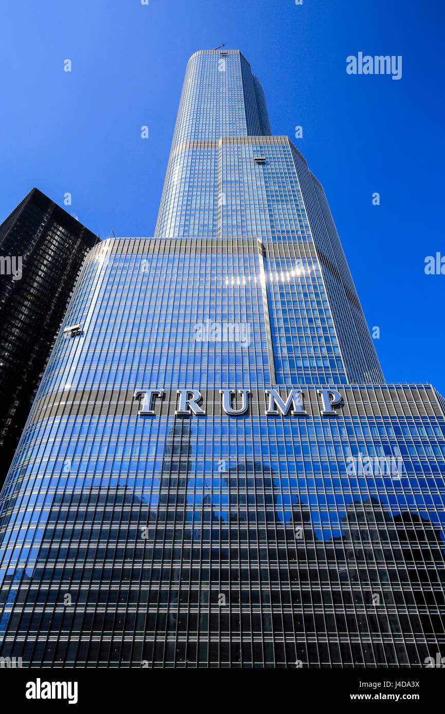 Trump Tower Chicago, Chicago, Illinois, USA, North America, Trump Tower Chicago, Chicago, Illinois, USA, Nordamerika Stock Photo