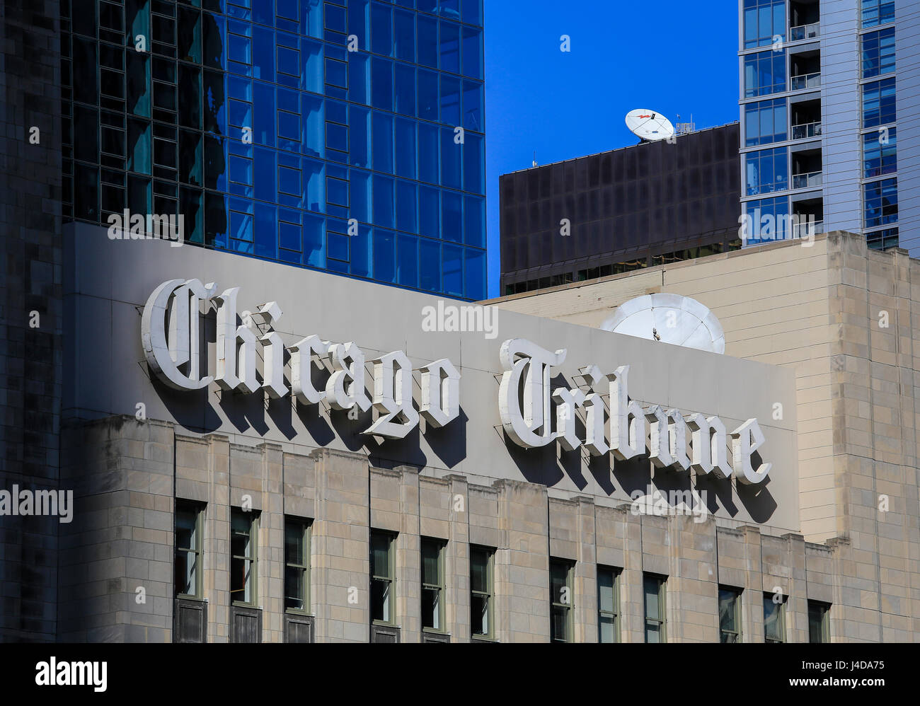 Chicago Tribune, Chicago, Illinois, USA, North America, Chicago Tribune, Chicago, Illinois, USA, Nordamerika Stock Photo