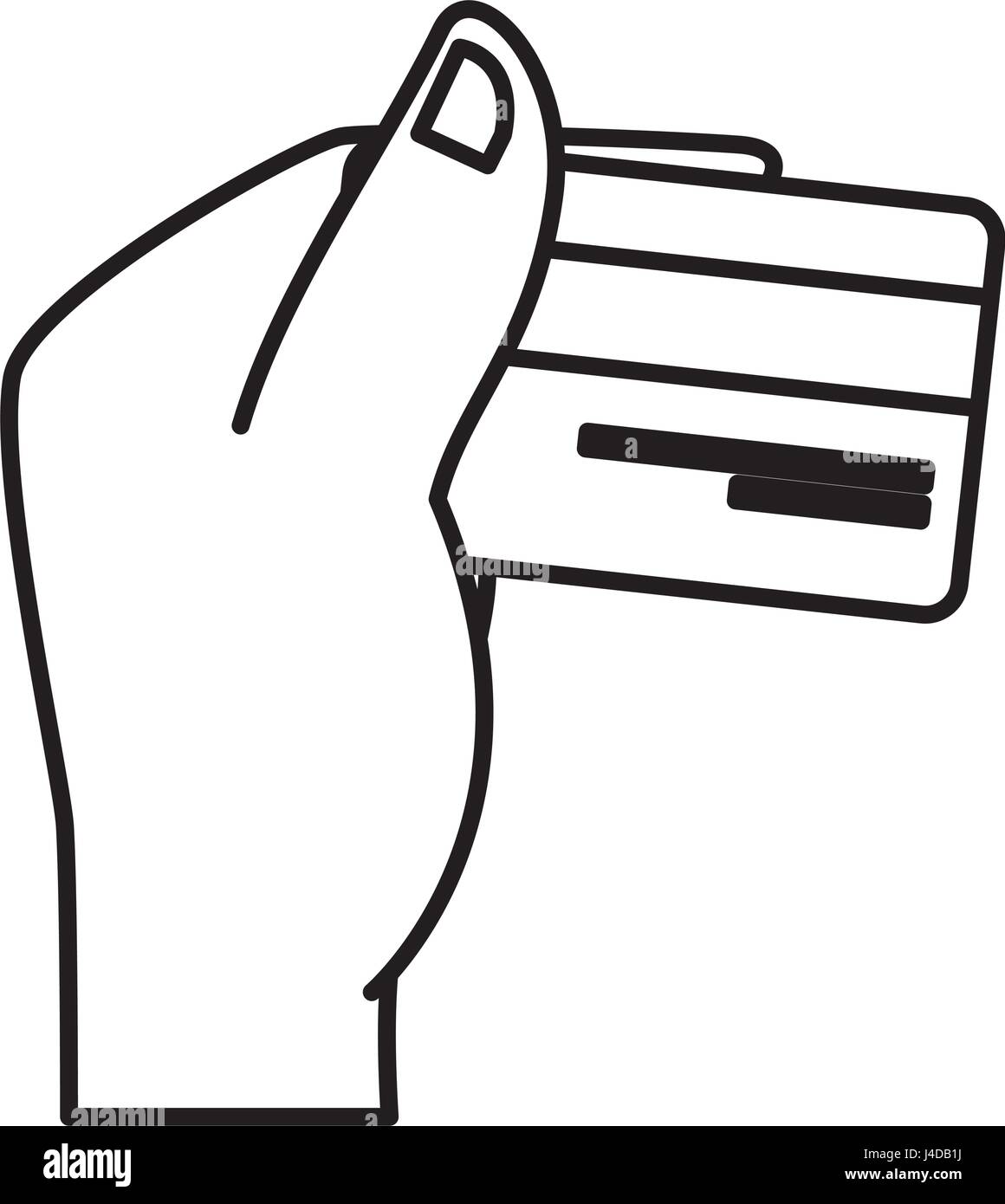 hand human with credit card isolated icon Stock Vector Image & Art - Alamy