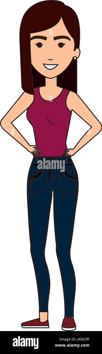 beautiful and young woman student Stock Vector Image & Art - Alamy
