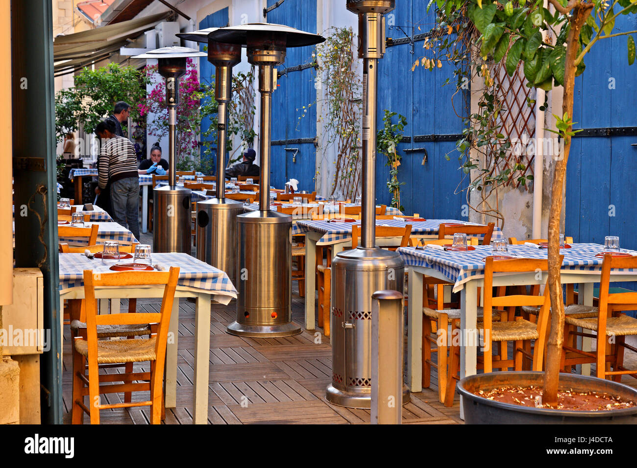 Traditional tavern in "Laiki Geitonia" , the old part of Larnaca town, Cyprus island Stock Photo
