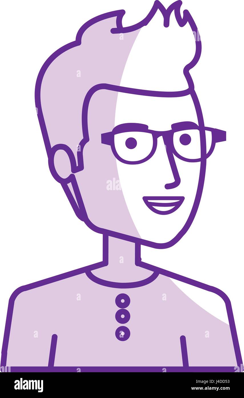 young man with glasses avatar character Stock Vector Image & Art - Alamy