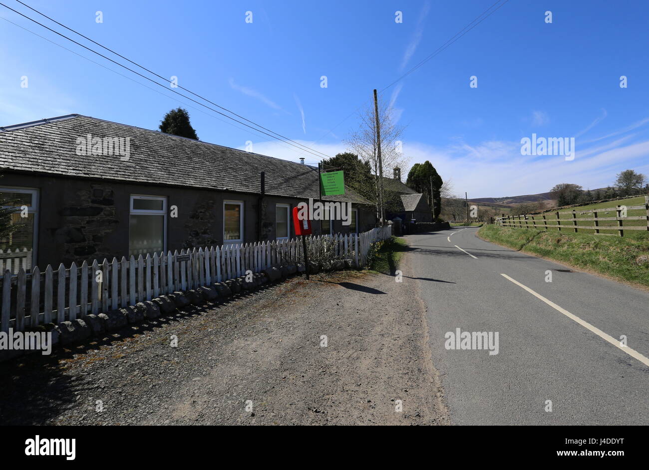 Kirkton of Glenisla street scene Scotland May 2017 Stock Photo Alamy