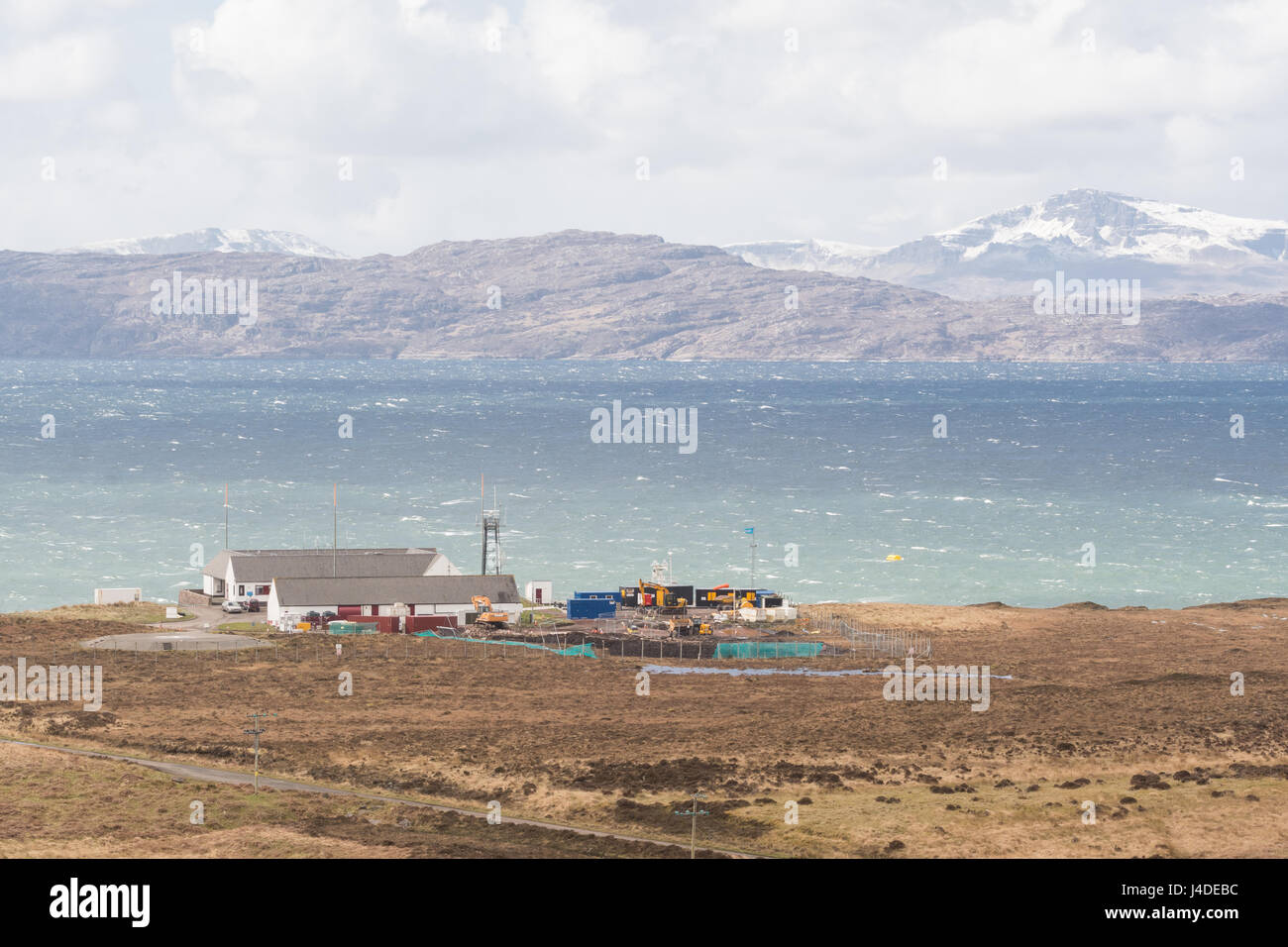 BUTEC - British Underwater Test and Evaluation Centre - Range Terminal Buildings, Raasay Ranges, submarine testing facilities, Applecross, Scotland, Stock Photo