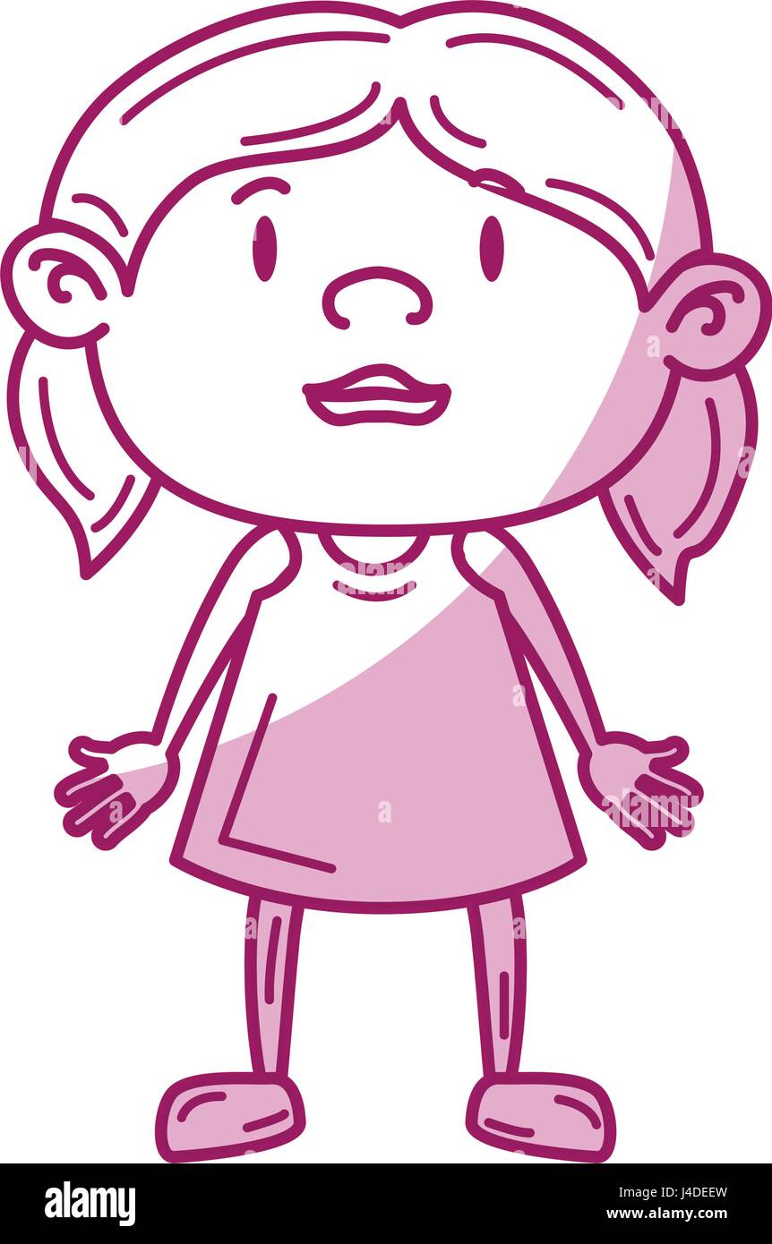 cute little girl character Stock Vector Image & Art - Alamy