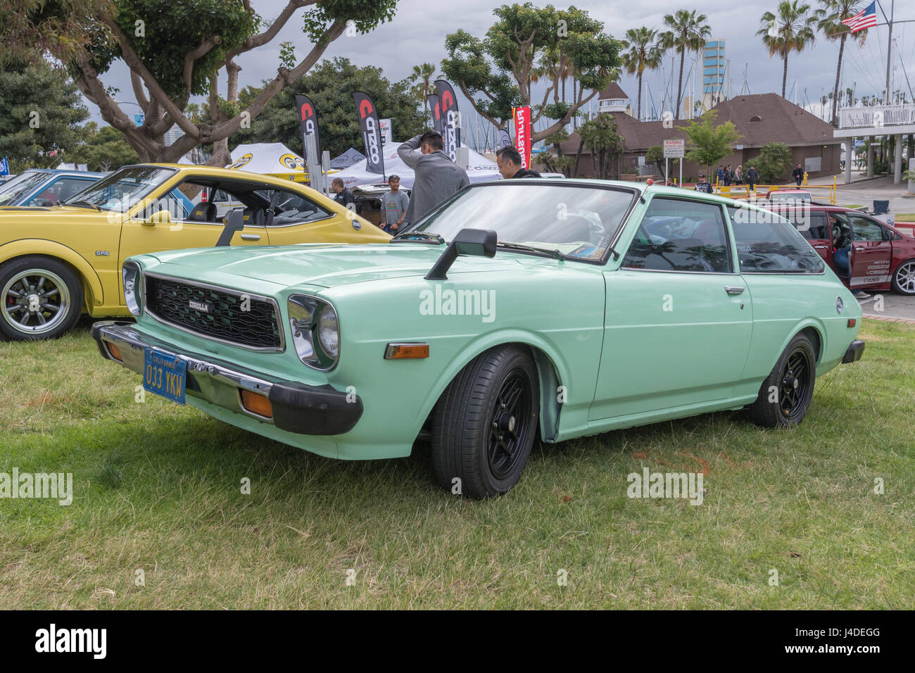 Long Beach, USA - May 6 2017: Toyota Corolla 1979 on display during the 22nd annual All Toyotafest. Stock Photo