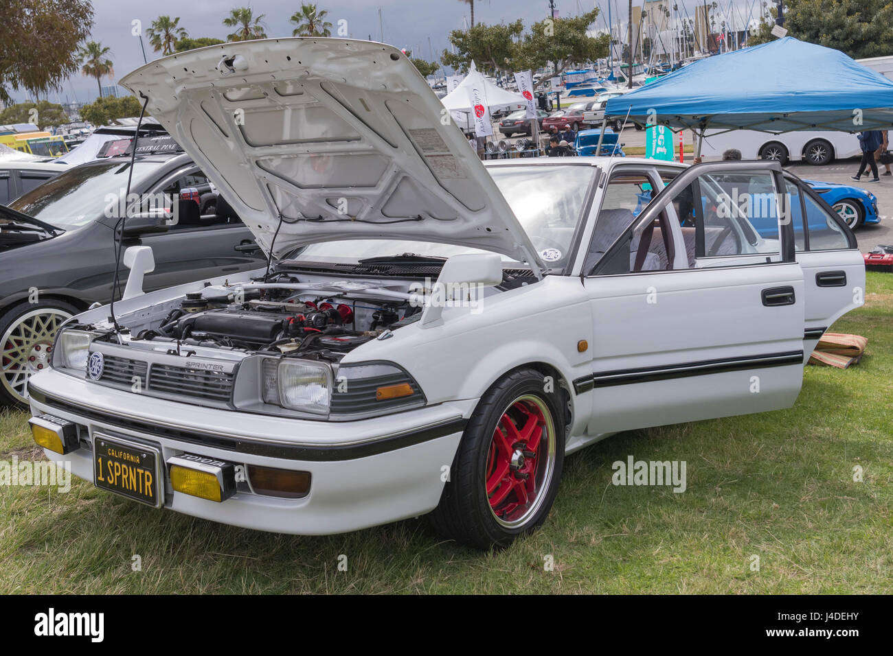 Long Beach, USA - May 6 2017: Toyota Sprinter on display during the 22nd annual All Toyotafest. Stock Photo