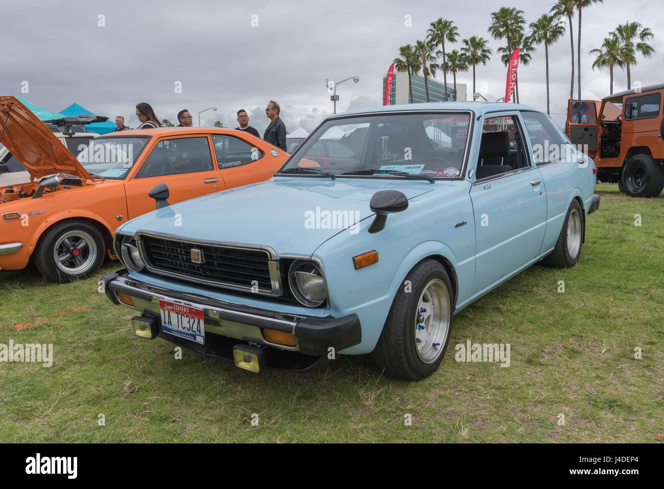 Long Beach, USA - May 6 2017: Toyota Corolla 1978 on display during the 22nd annual All Toyotafest. Stock Photo