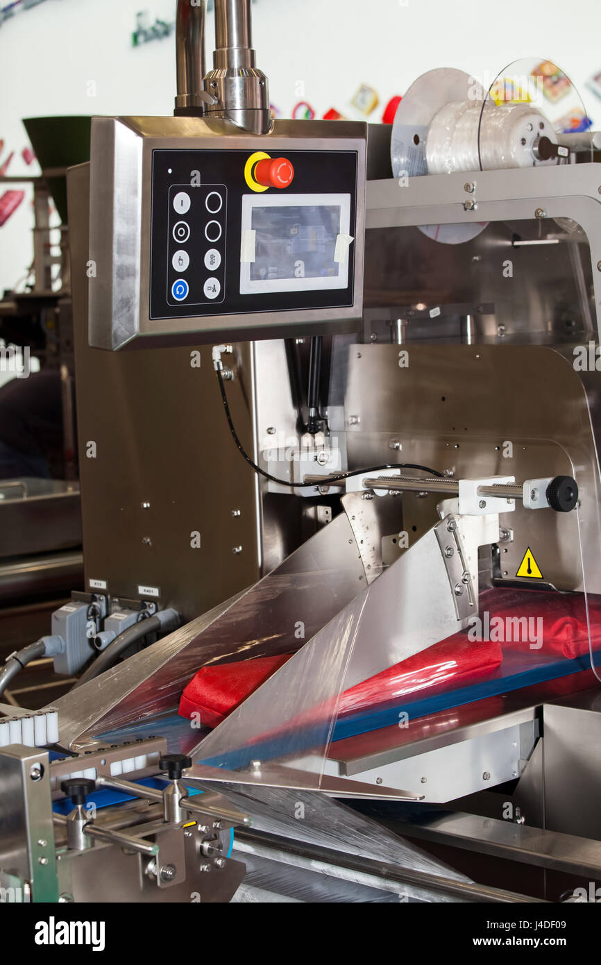 Food packaging machine Stock Photo Alamy