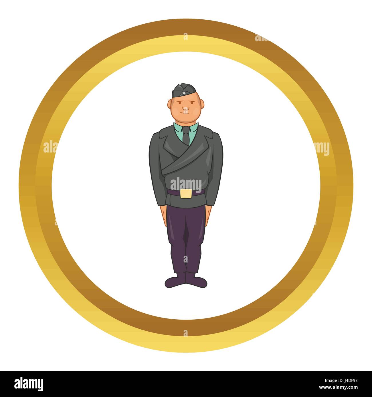 Man in a police uniform vector icon Stock Vector