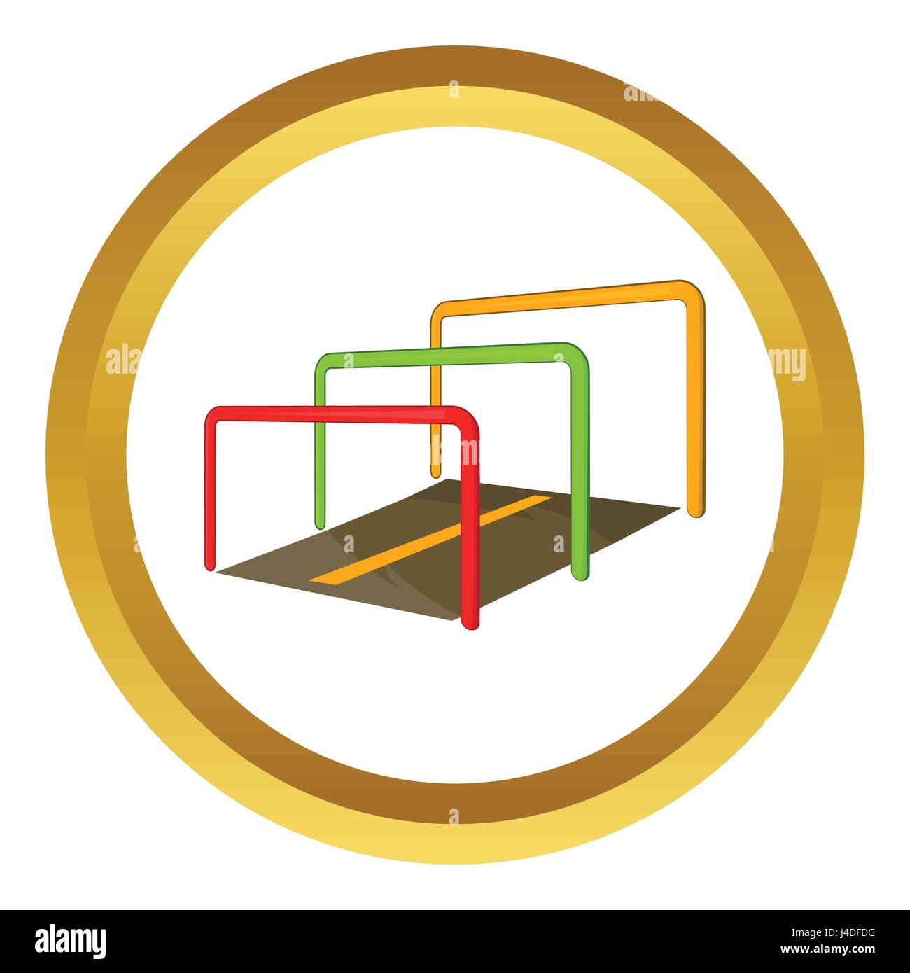 Running with obstacles vector icon Stock Vector Image & Art - Alamy