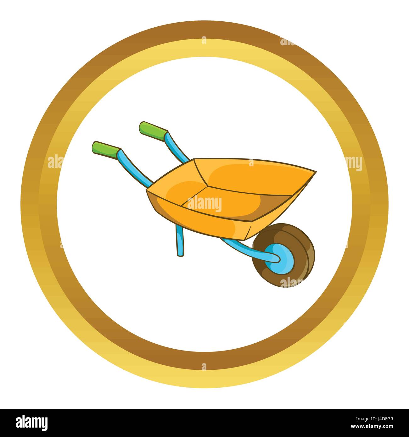 Garden wheelbarrow vector icon Stock Vector Image & Art - Alamy