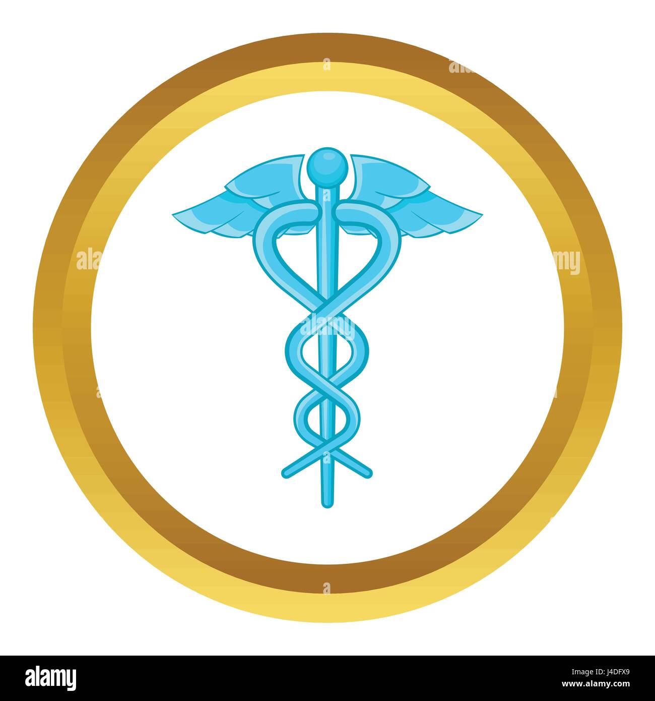 Caduceus medical symbol vector icon Stock Vector Image & Art Alamy