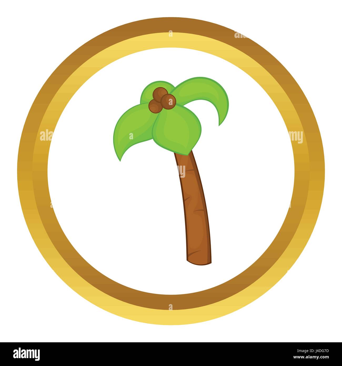 Palm tree with coconuts vector icon Stock Vector Image & Art - Alamy
