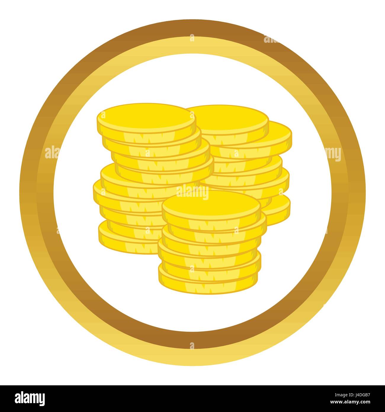 Gold coins vector icon Stock Vector Image & Art - Alamy