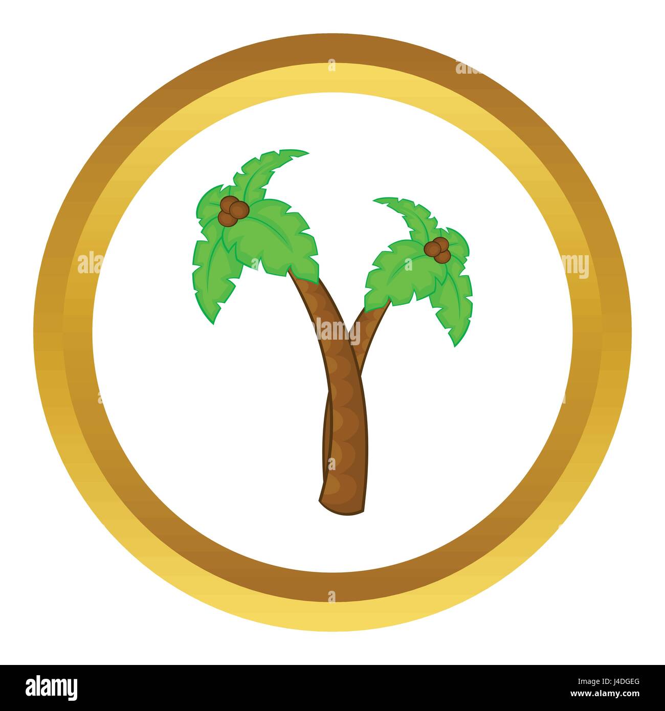 Palm tree with coconuts vector icon Stock Vector Image & Art - Alamy
